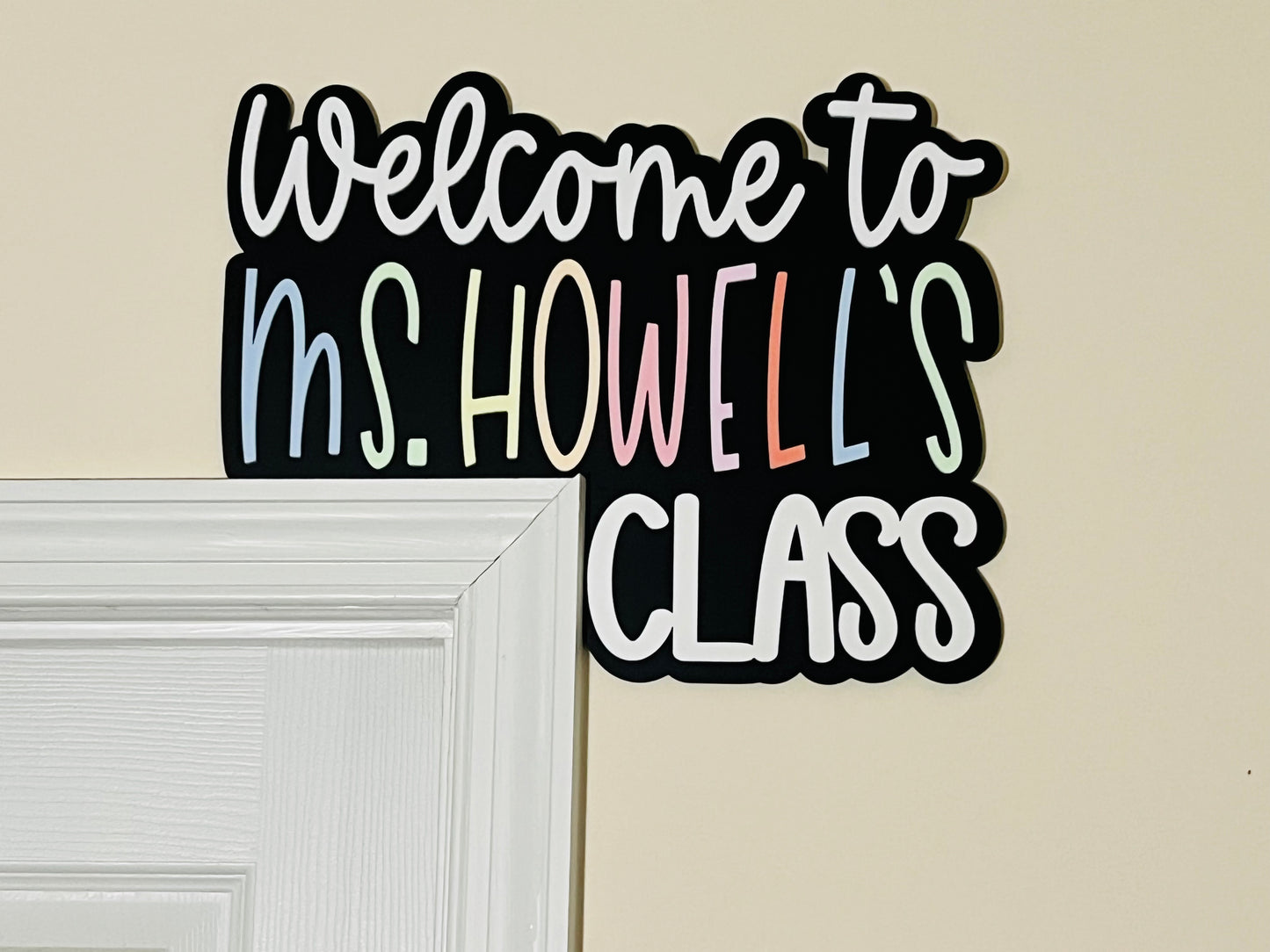 Personalized Teacher Name Door Frame Corner Sign