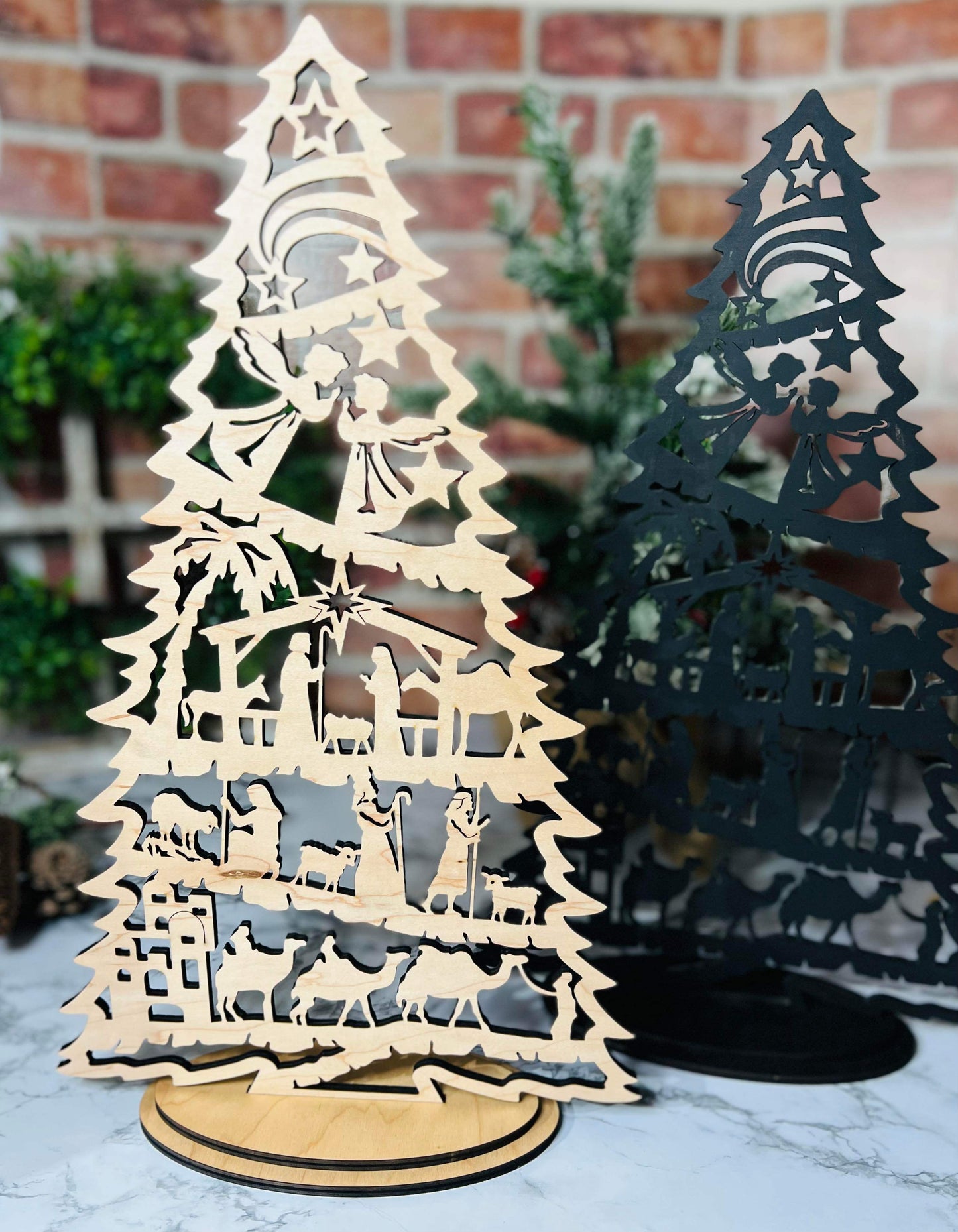 Christmas Nativity Tree Home Decor – Freestanding and Festive