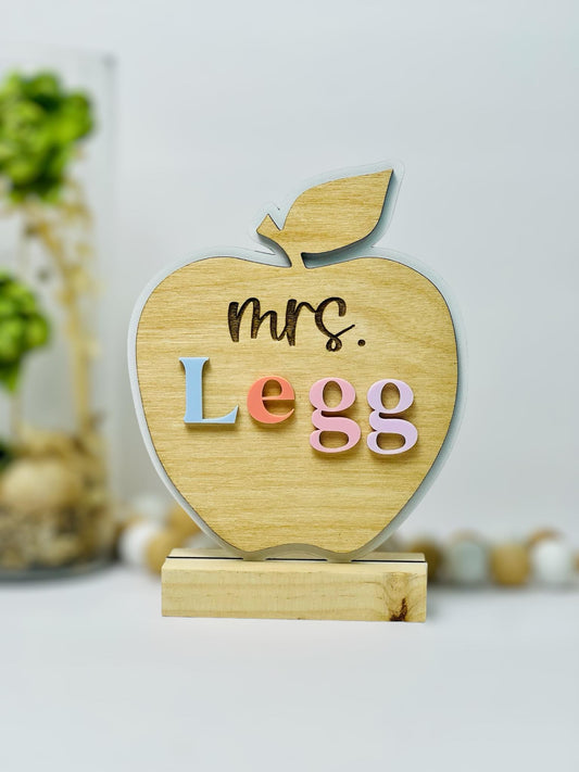 Personalized Teacher Desk Sitter Sign