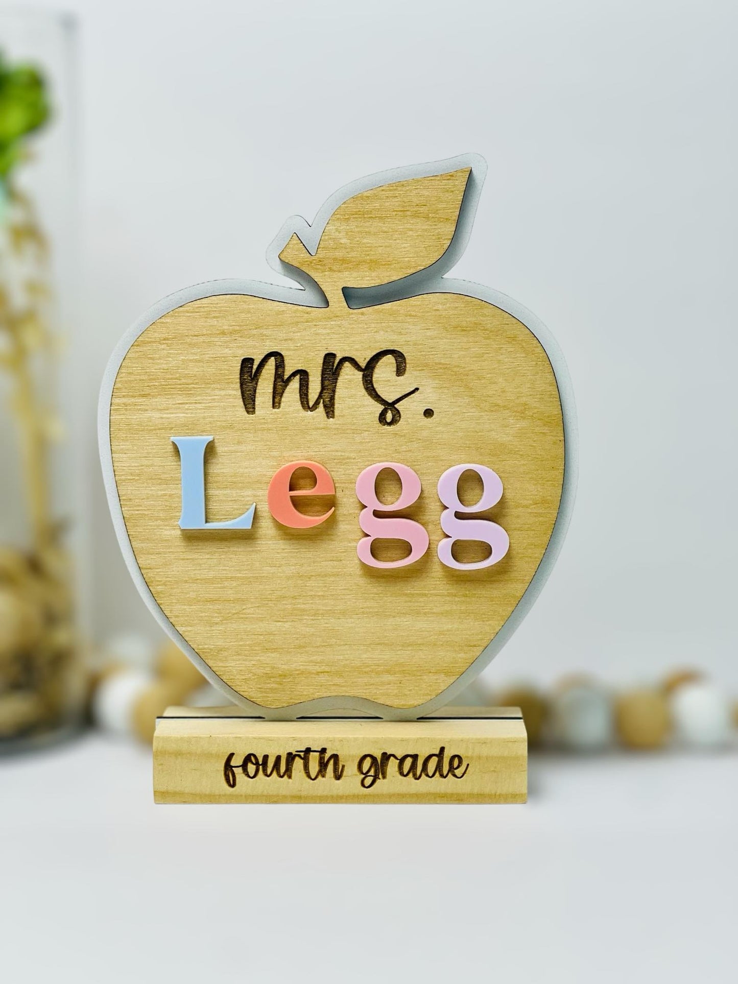 Personalized Teacher Desk Sitter Sign